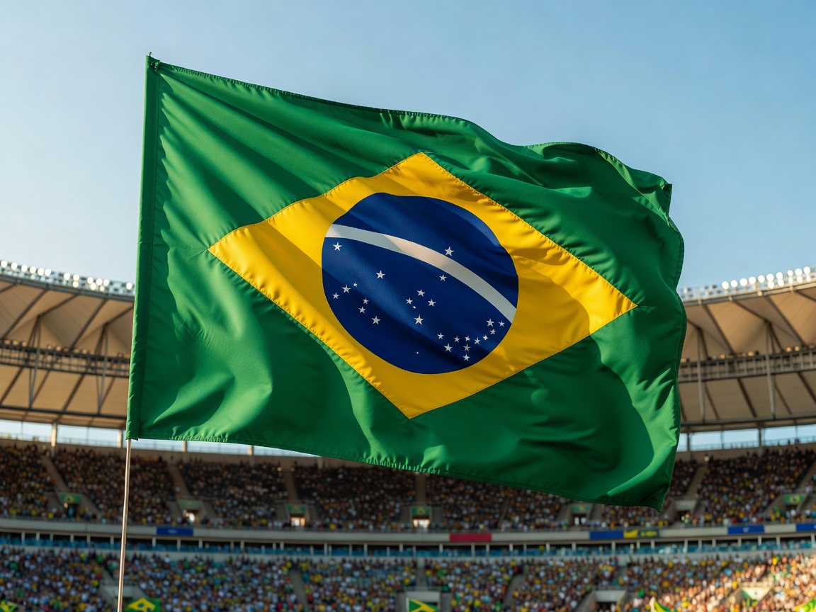 Brazil National Soccer Team Flag