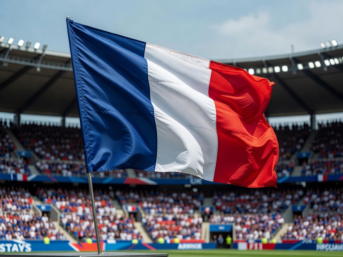 France National Soccer Team Flag