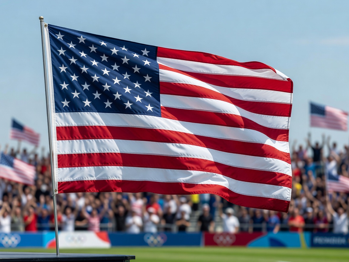 USA National Soccer Team Flag